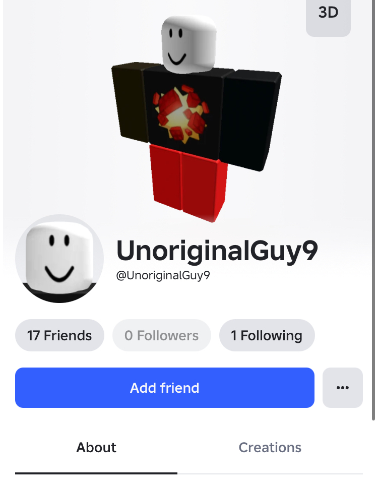 Roblox Profile Screenshot